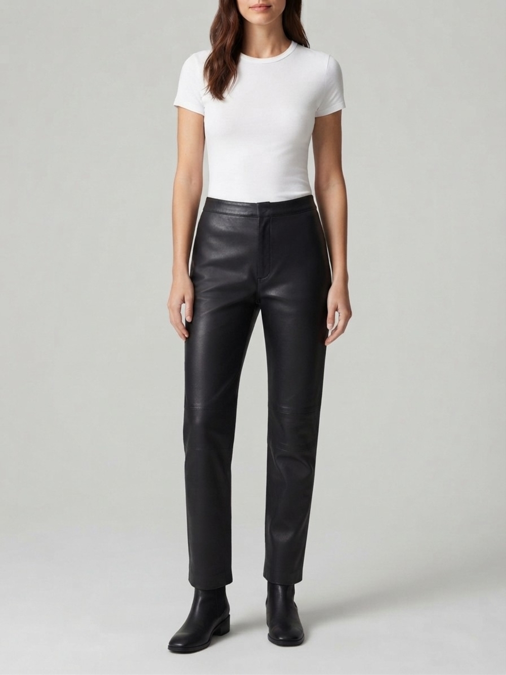 Saks Fifth Avenue Real Clothes Black Genuine Leather Pants Size 2 EUC